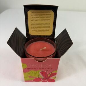 Pacifica Hawaiian Ruby Guava Scented Candle Glass Jar 5.5oz Natural Soy Wax Rare